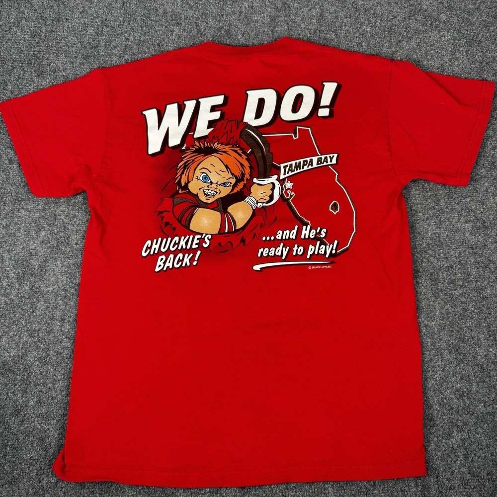 Vtg Y2K Tampa Bay Buccaneers Coach Gruden Chucky Red T Shirt Size M Got Gruden